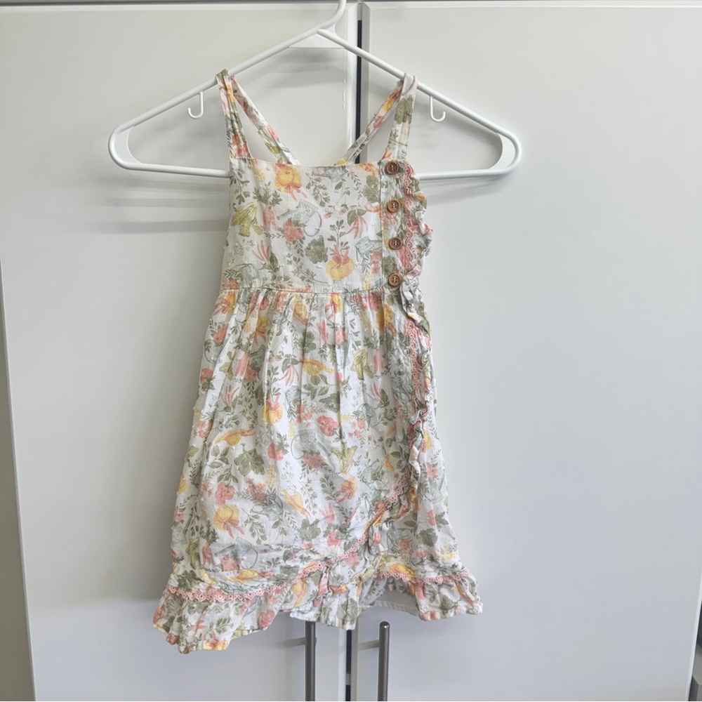 452 Catherine Malandrino Dress Girls Toddler 4T Floral Summer Sundress Cute